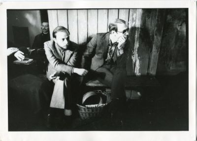 Илья Авербах и Павел Финн на съемках фильма "Объяснение в любви". 1977. Фотограф - Микола 