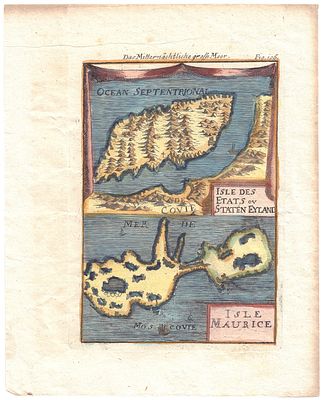 Малле, А.М. Карта «Новая Земля и прибрежные районы Арктики. [Isle des Etats ou Staqten Eyland; 