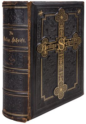 [Роскошный переплет. Библия Мартина Лютера]. [Библия или Священные книги Ветхого и Нового 