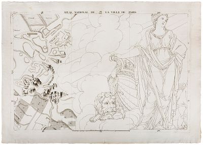 [Первый математически точный план Парижа. Образец топографического искусства] Вернике, Э. (Edme 