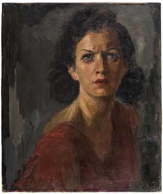 Острова, Л.А. Портрет Татьяны Вечесловой в балете "Татьяна". 1947. Холст, масло. - 42х35 см. На 
