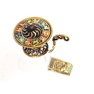 מתקן לבשמים להבדלה OPPENHEIM. מתקן מיוחד לבשמים, יציקת פליס בעיטור תבליטי 12 השבטים 
מיוצר 