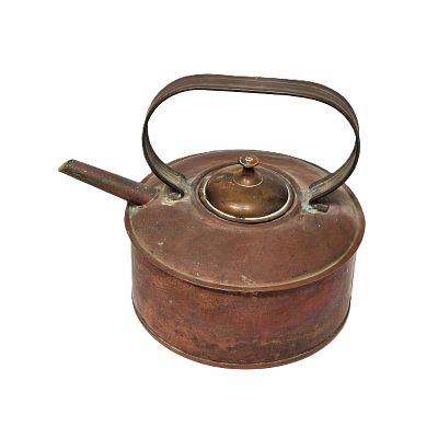 קומקום וינטג' נחושת אדומה מעניין בעיצובו. פריט וינטג' מדהים מנחושת אדומה, 
קוטר - 18 ס"מ 
גובה 