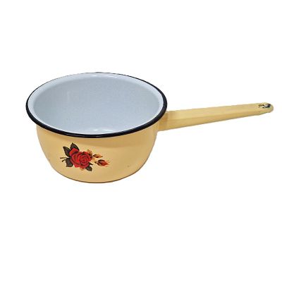 סיר מצופה אמייל חתום. סיר במצב חדש נראה שלא היה מעולם בשימוש.. 
קוטר - 20 ס"מ 
גובה - 10.5 ס"מ