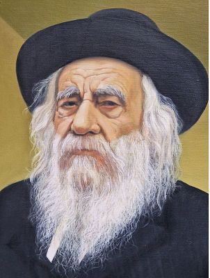 ציור שמן של הרב יעקב קנייבסקי זצ"ל- הסטייפלר מדהים ביופיו!!. ציור שמן של הרב יעקב ישראל קניבסקי 