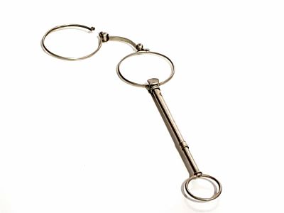 משקפיים עתיקות מתקפלות. . לאספני המשקפיים העתיקות, זוג משקפיים לורנייט Lorgnette עתיק מאה 19 