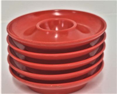 תחתיות לביצה רכה. וינטג'. חמש תחתיות לביצה רכה להנות ממנה כמו פעם.... 
קוטר - 10.6 ס"מ