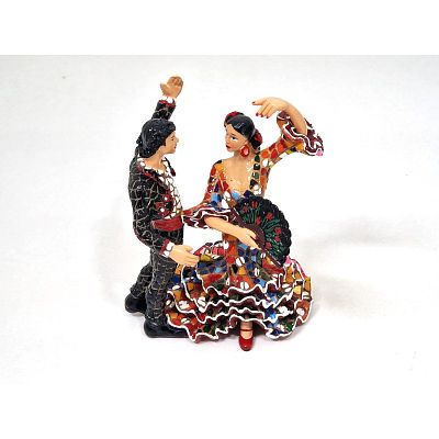 זוג רקדני פלמנקו חתומים מעניינים בעיצובם ומיוחדים תוצרת ספרד. פריט אומנותי מיוחד , עבודת יד עם 
