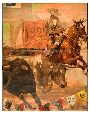 Advertising Poster Corrida Bullfight Roberto Domingo 1925. Original vintage travel advertising 