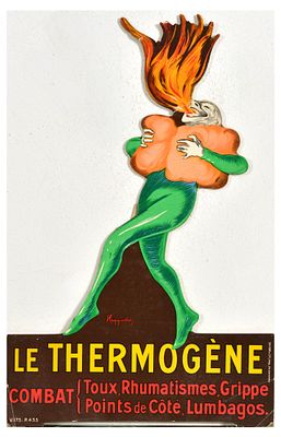 Advertising Sign La Thermogene Leonetto Cappiello Card Stand. Original vintage advertising 