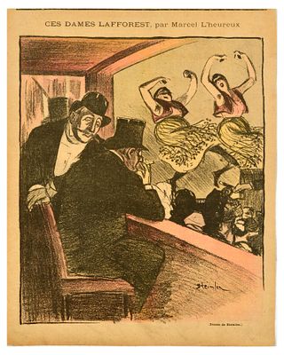 Advertising Poster Steinlen Gil Blas Ces Dames Lafforest. Original antique illustration by the 