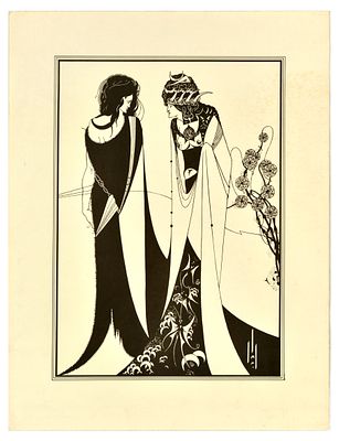 Poster Art Print Set George Wright Huang Yongyu Beardsley. Set of 5 decorational engravings 