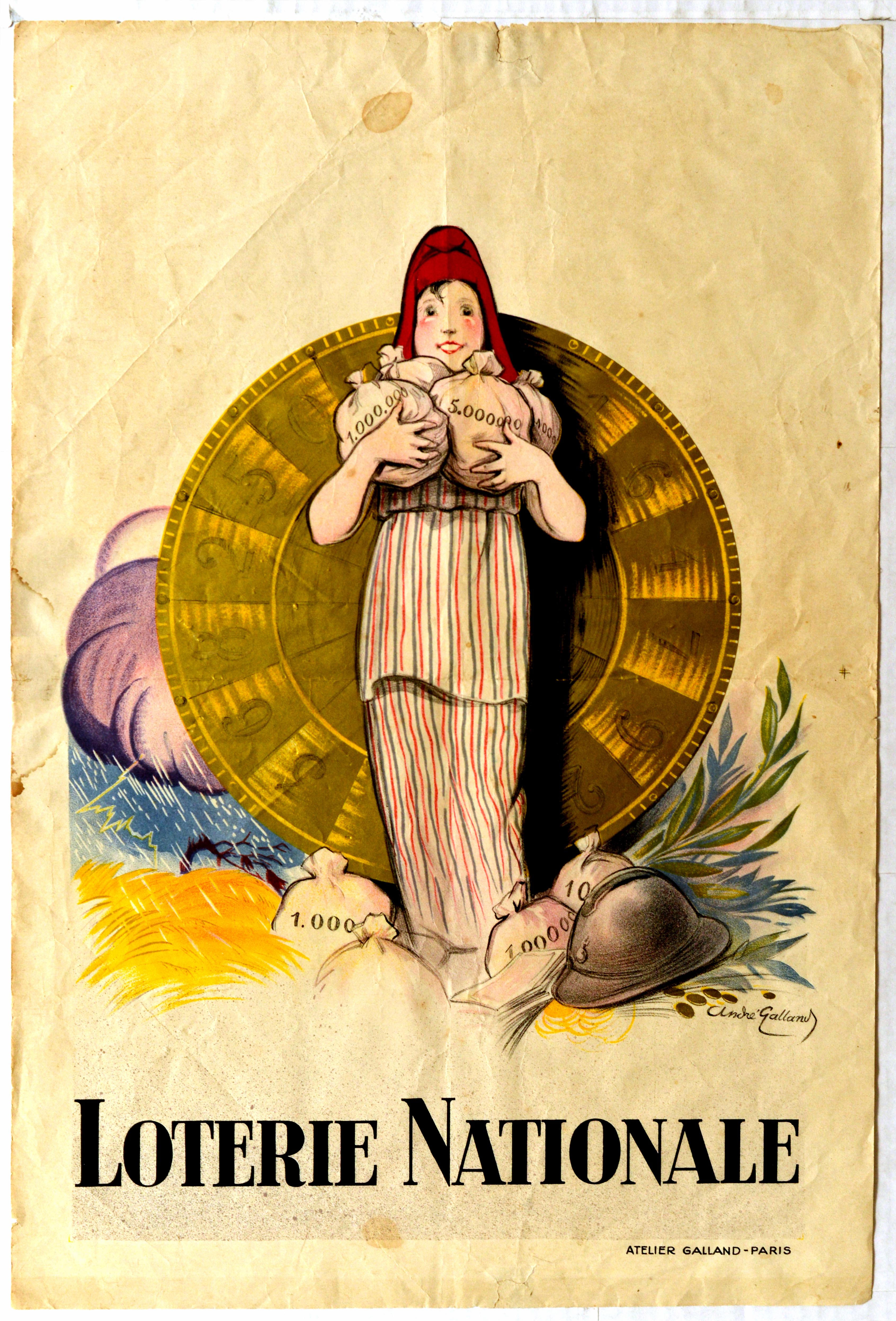Advertising Poster Loterie National Fortune Wheel