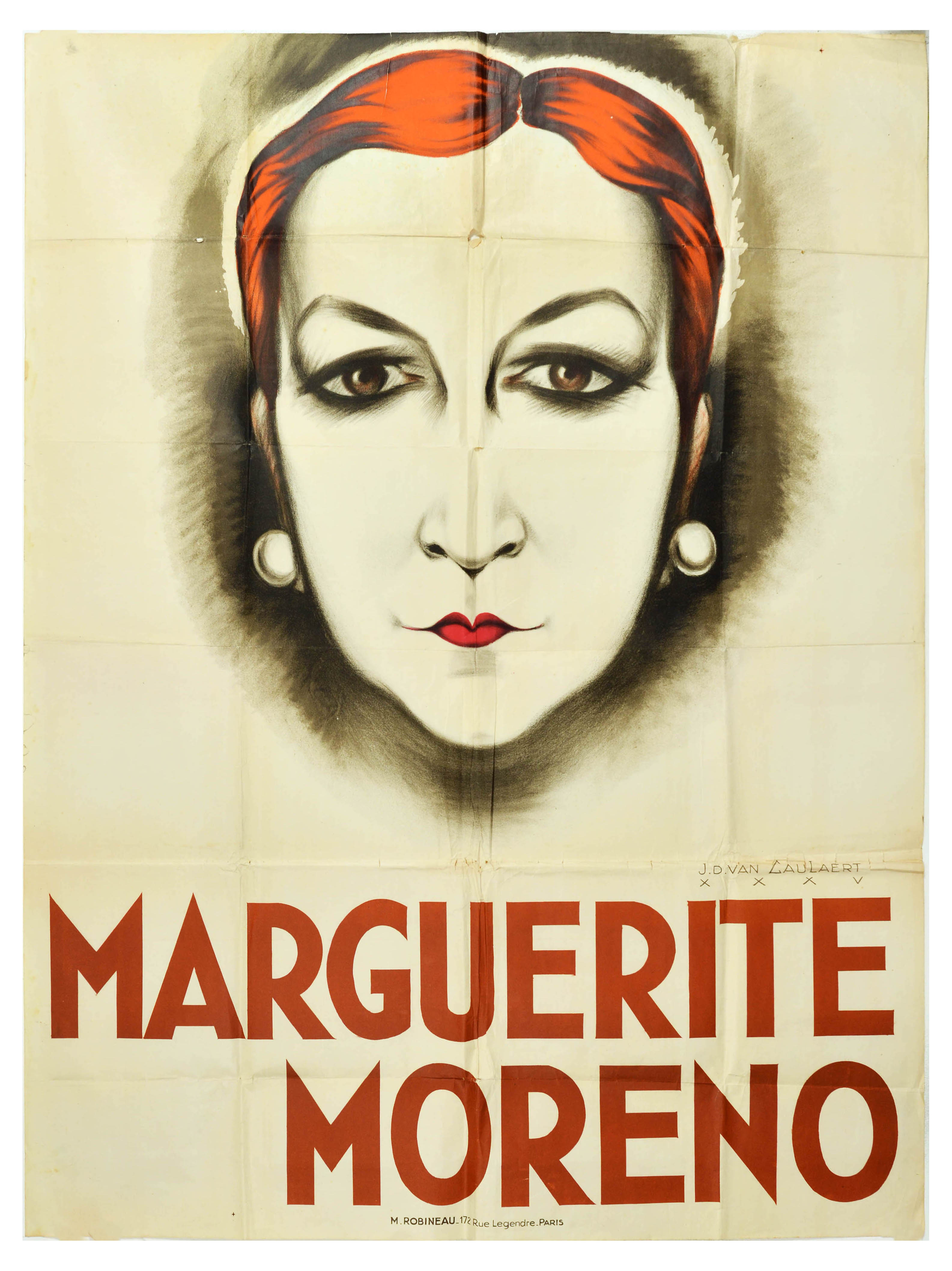 Advertising Poster Marguerite Moreno France Art Deco
