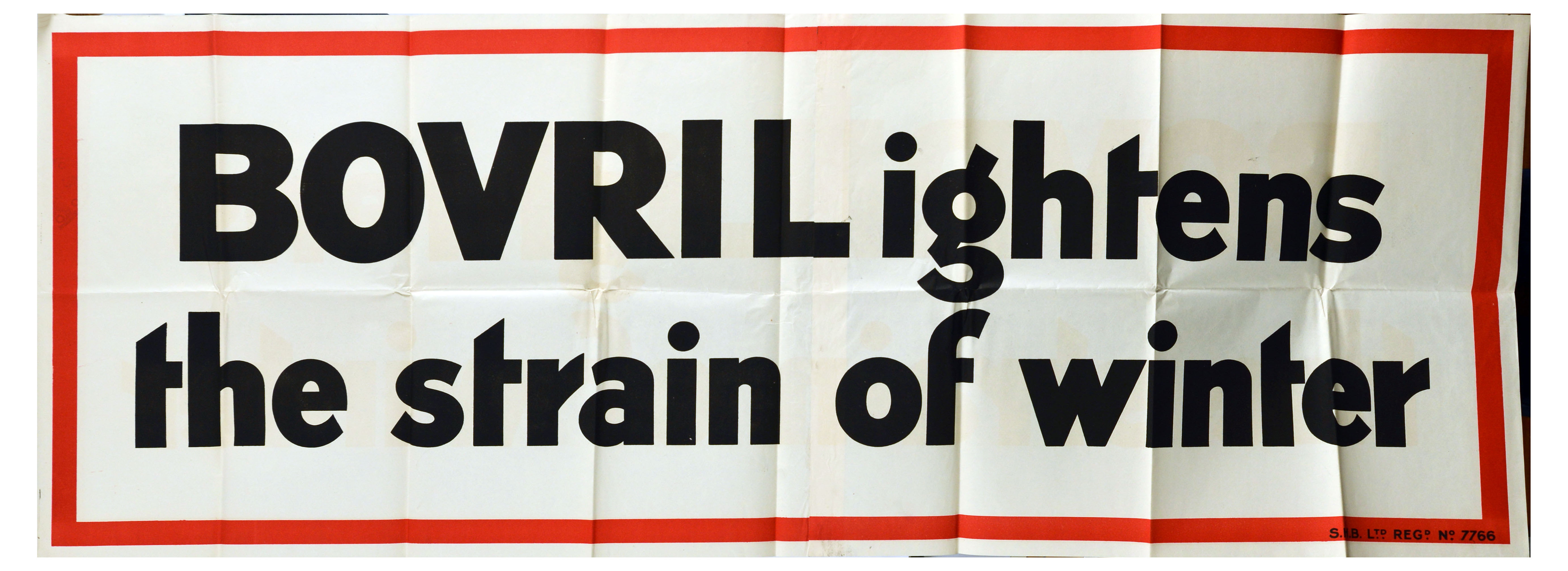 Advertising Poster Bovril Beef Hot Drink Winter Strain