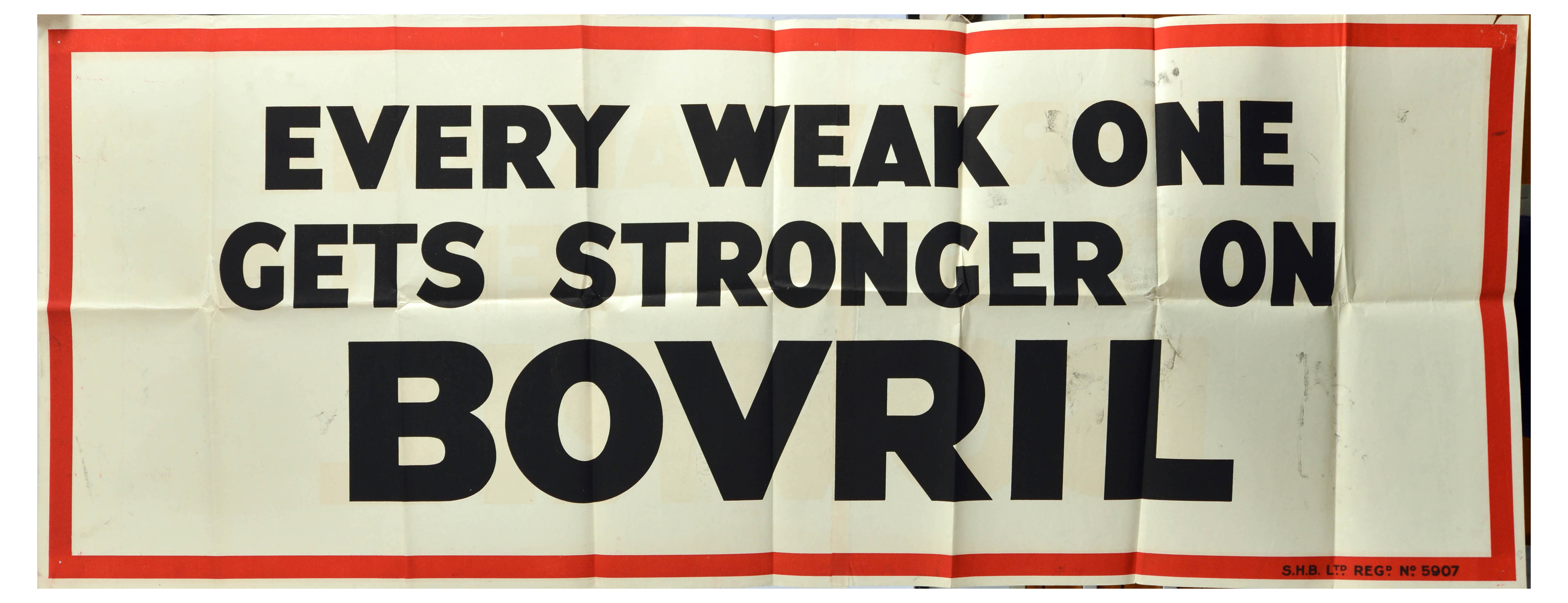 Advertising Poster Bovril Beef Hot Drink Weak Get