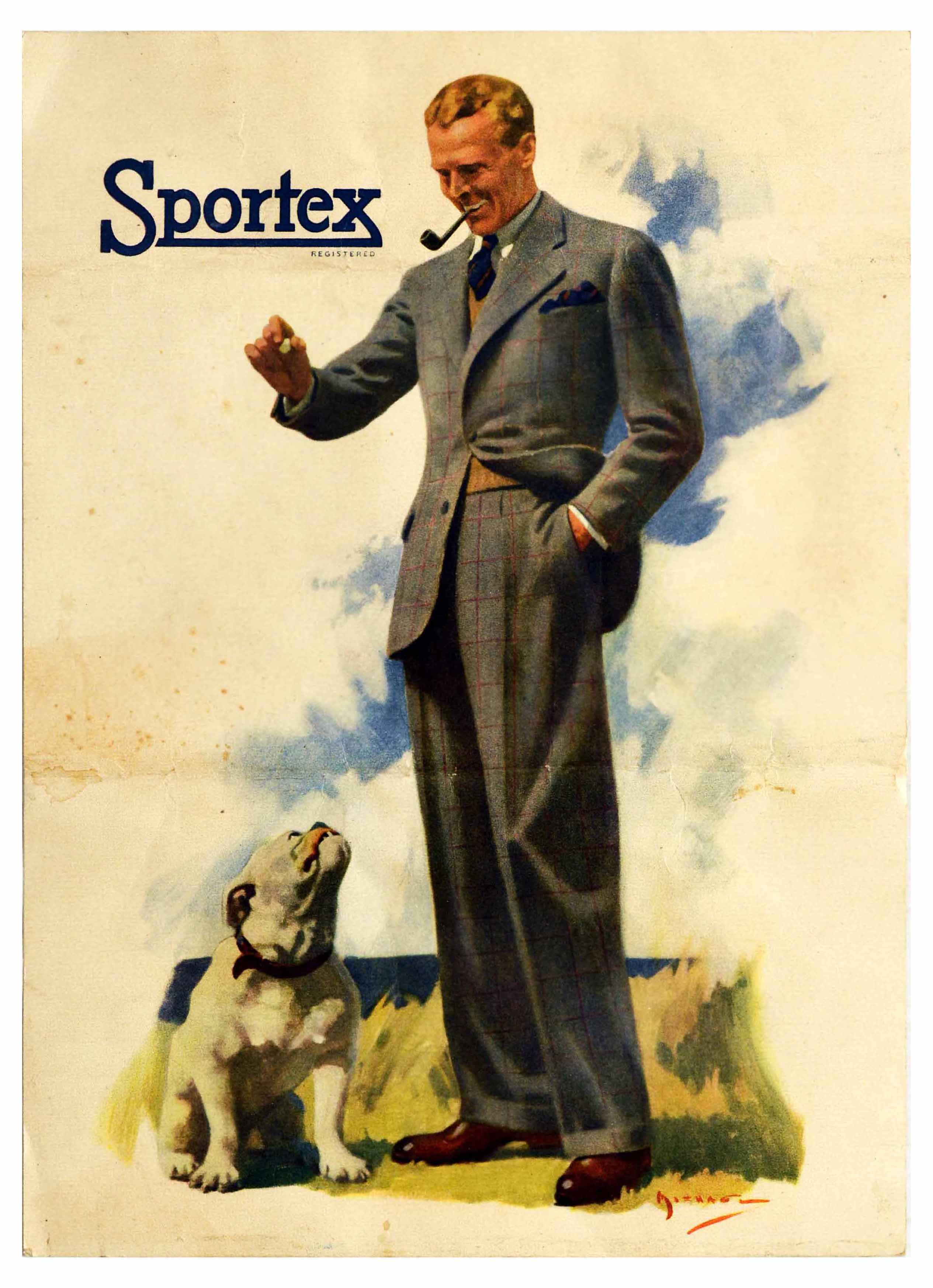 Advertising Poster Sportex Men Fashion Art Deco