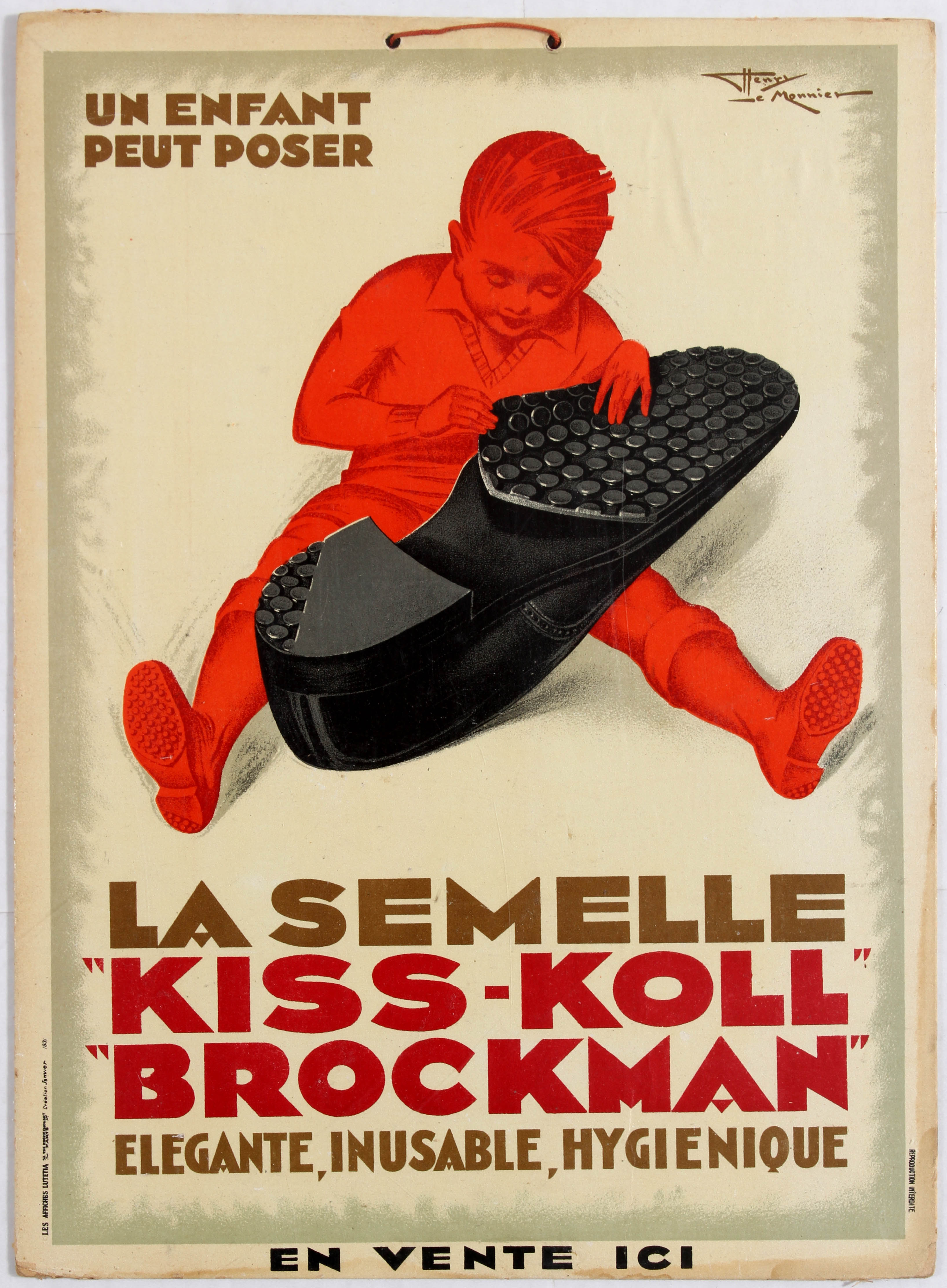 French Advertising Poster For The Kiss-Koll Shoe Sole