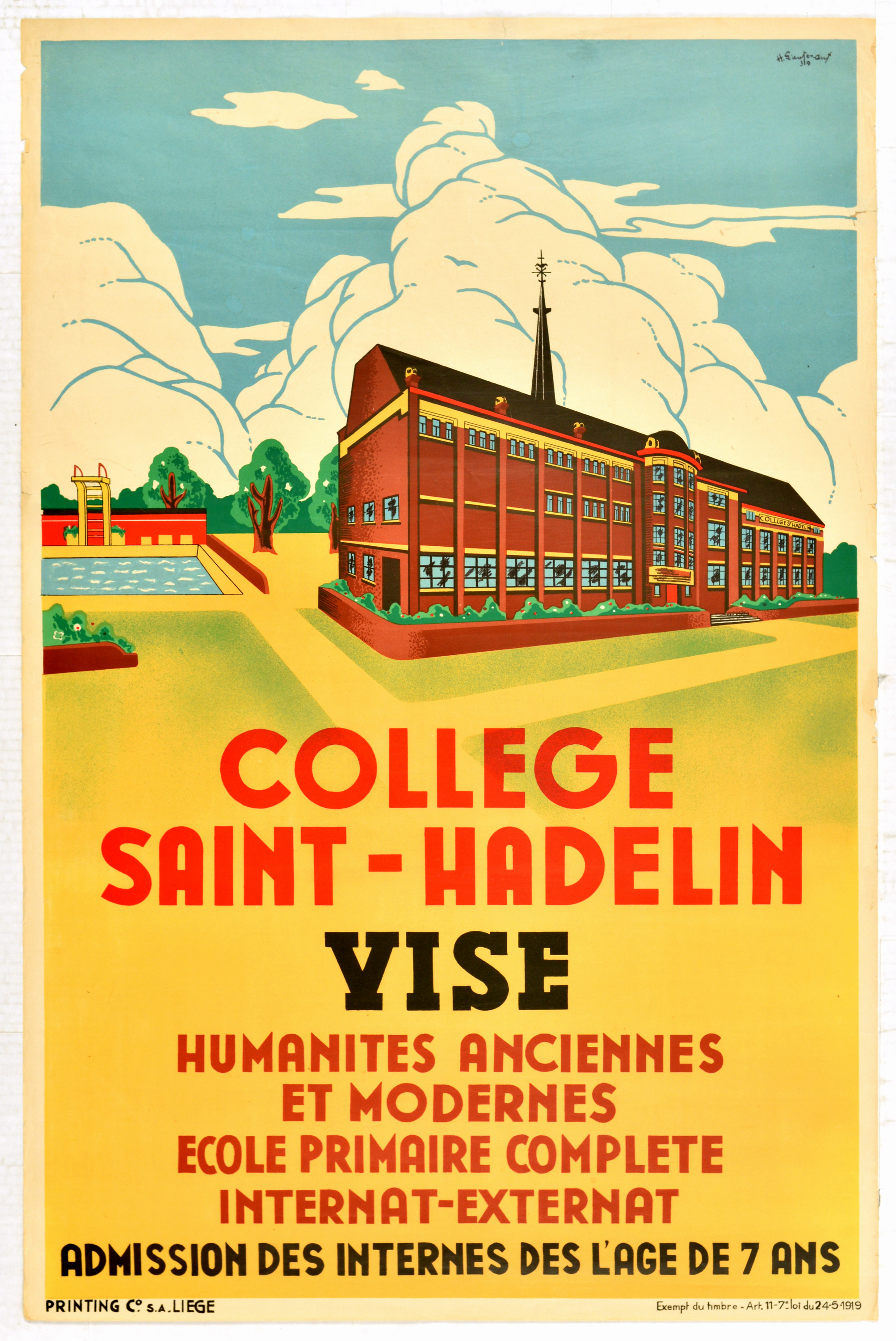 Advertising Poster College Saint Hadelin Humanities