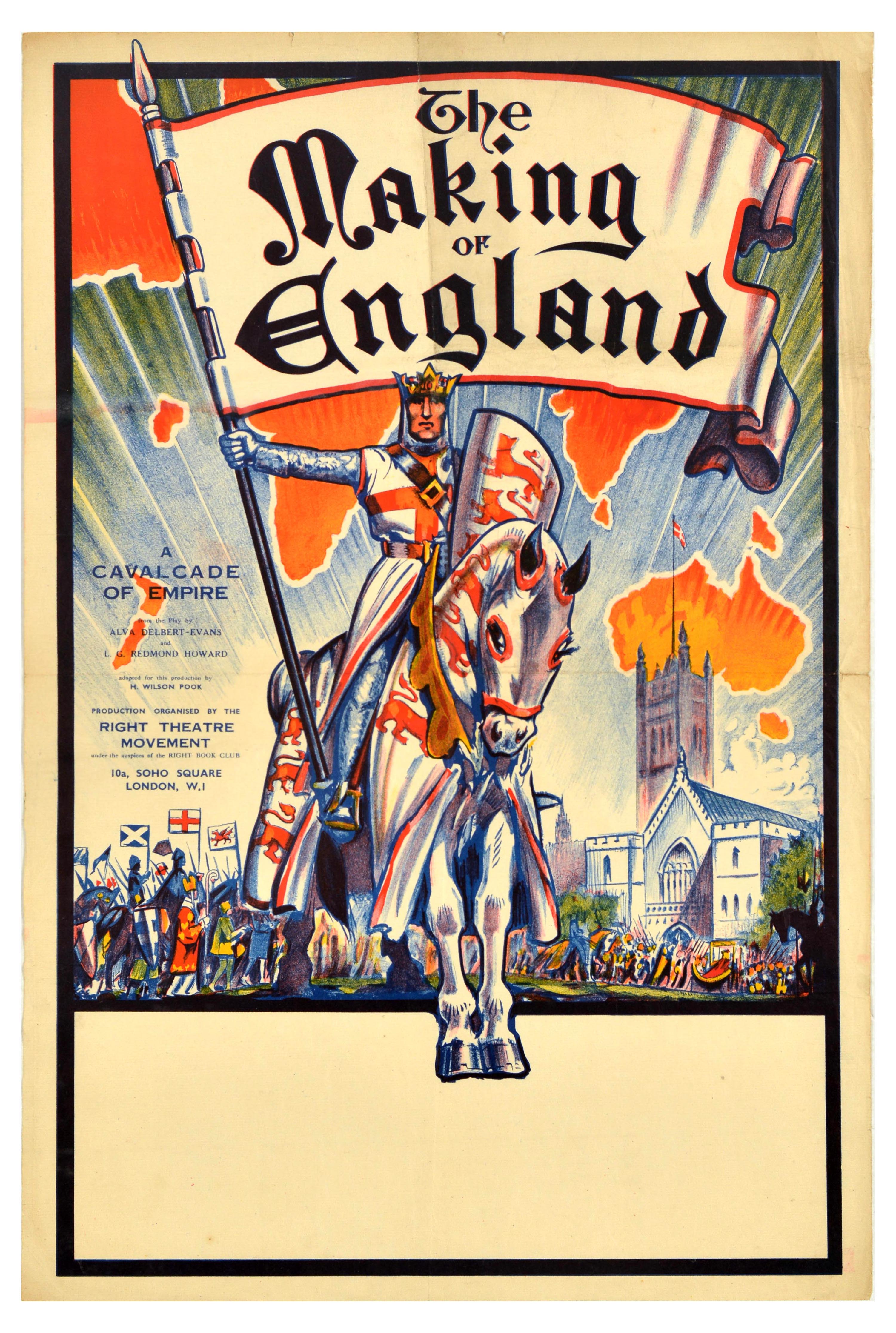 Advertising Poster Making Of England Play Cavalcade Of Empire