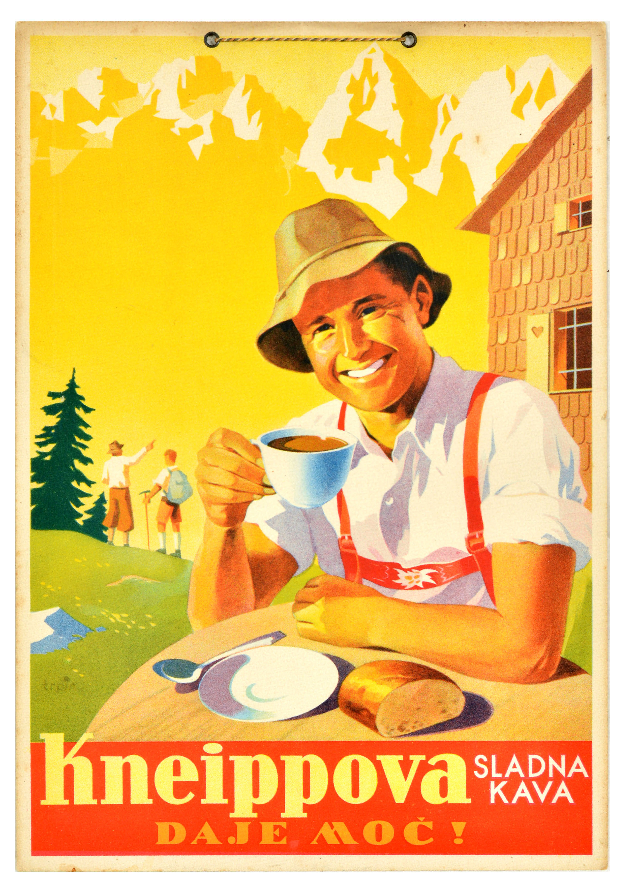 Advertising Poster Kneippova Kneip Malt Coffee Gives Energy Kava