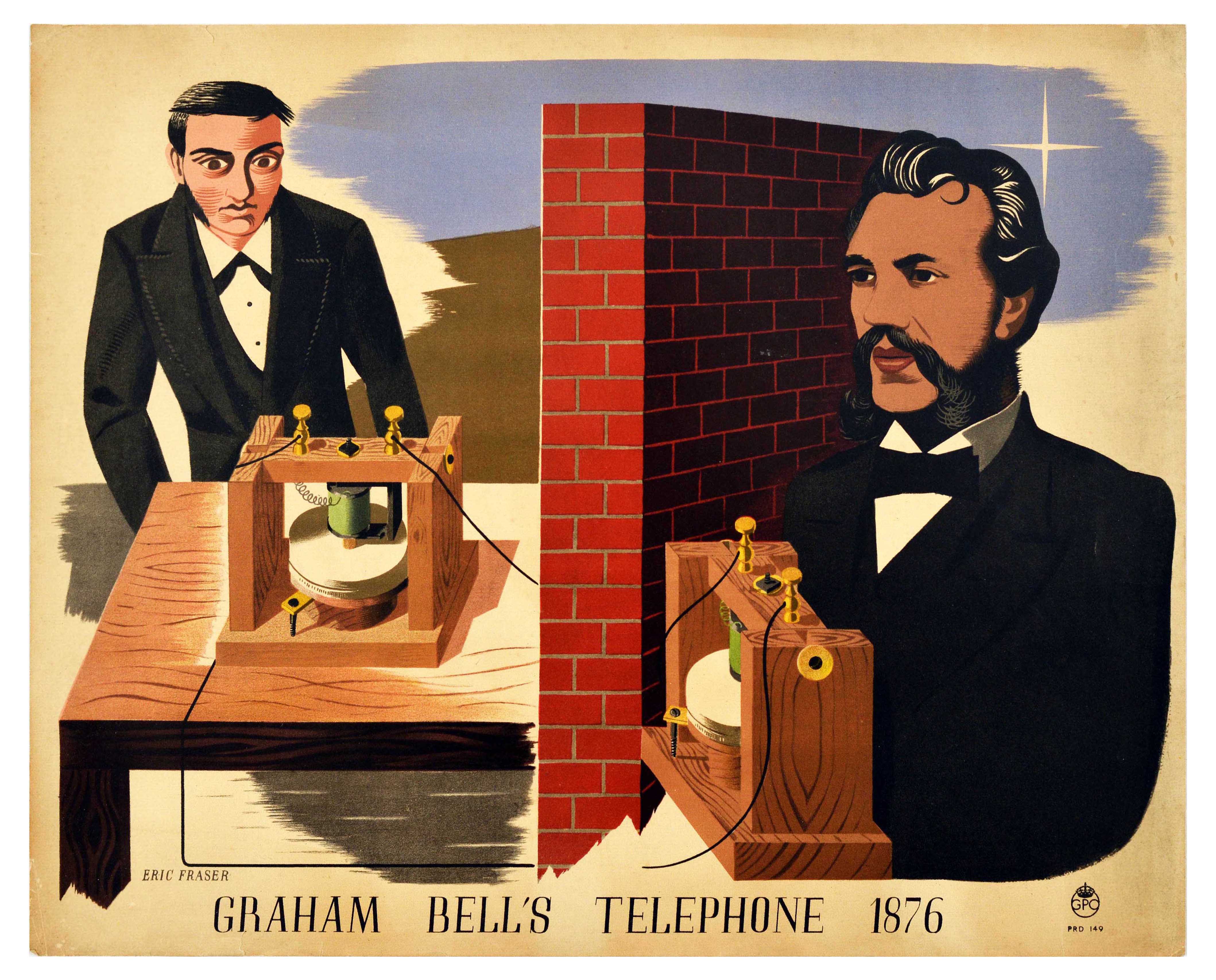 Advertising Poster GPO Graham Bells Telephone Eric Fraser
