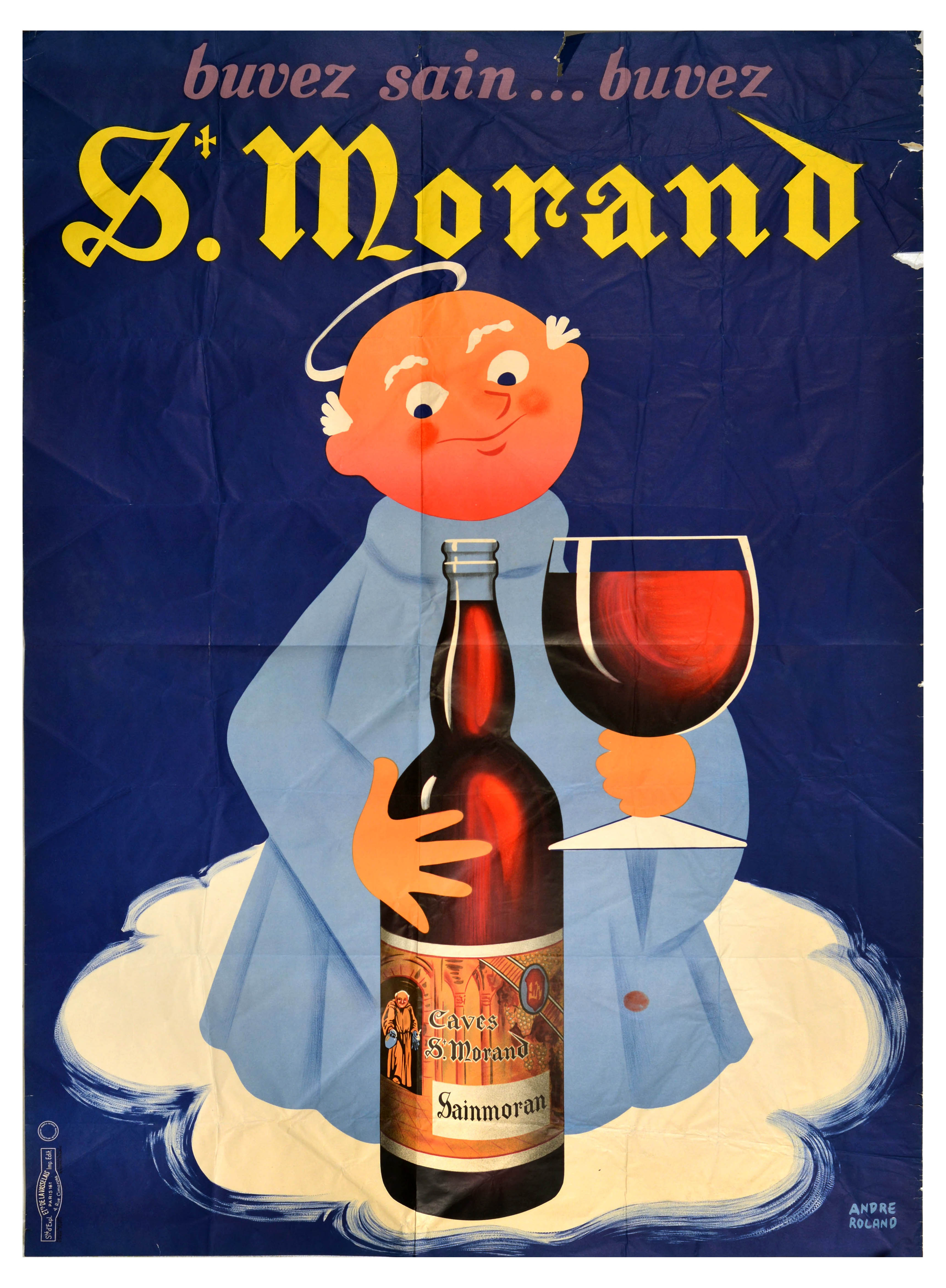 Advertising Poster St Morand Wine France Drink Healthy Saint