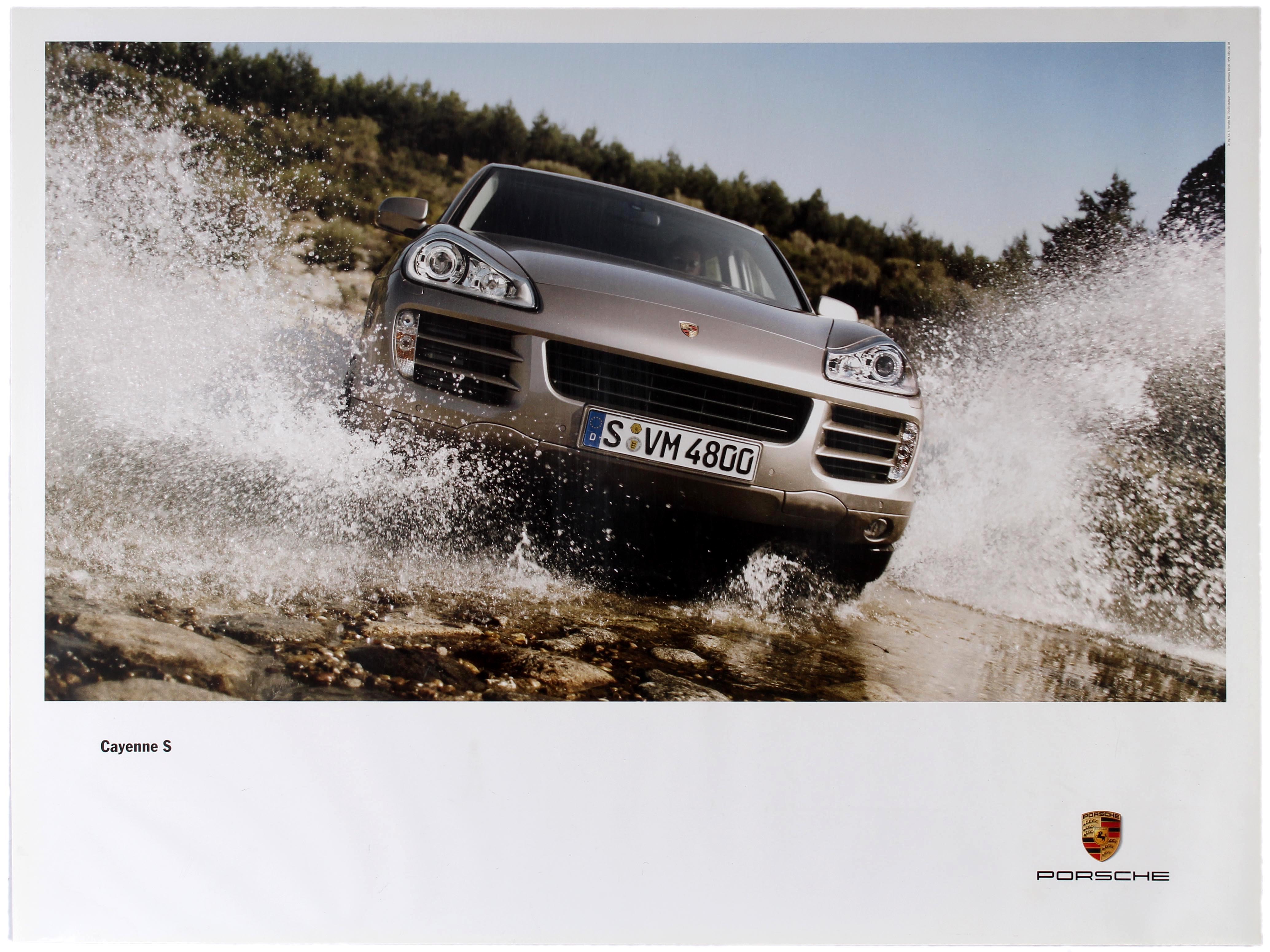 Advertising Poster Porsche Cayenne S Off Road Splash