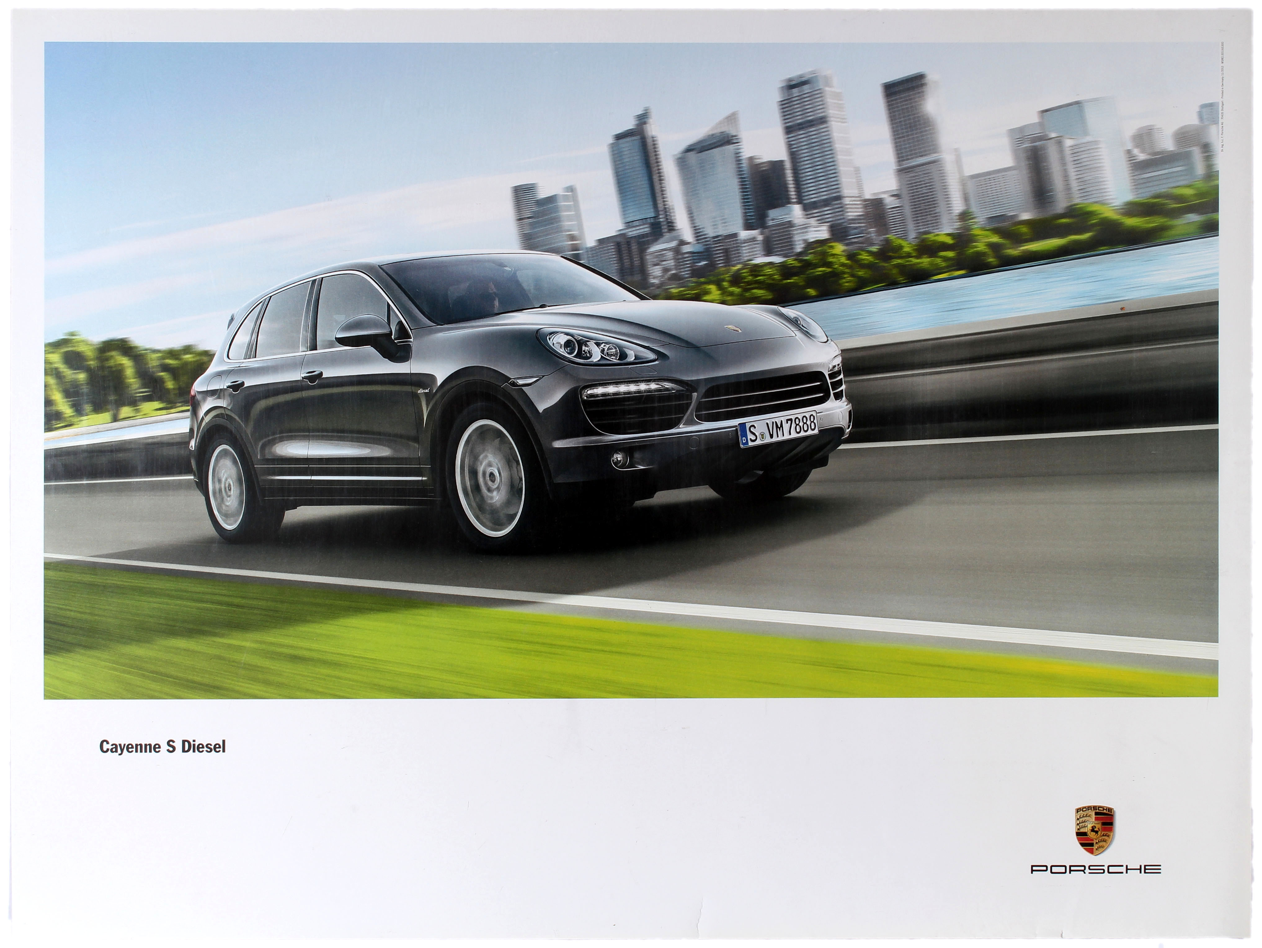 Advertising Poster Porsche Cayenne S Diesel
