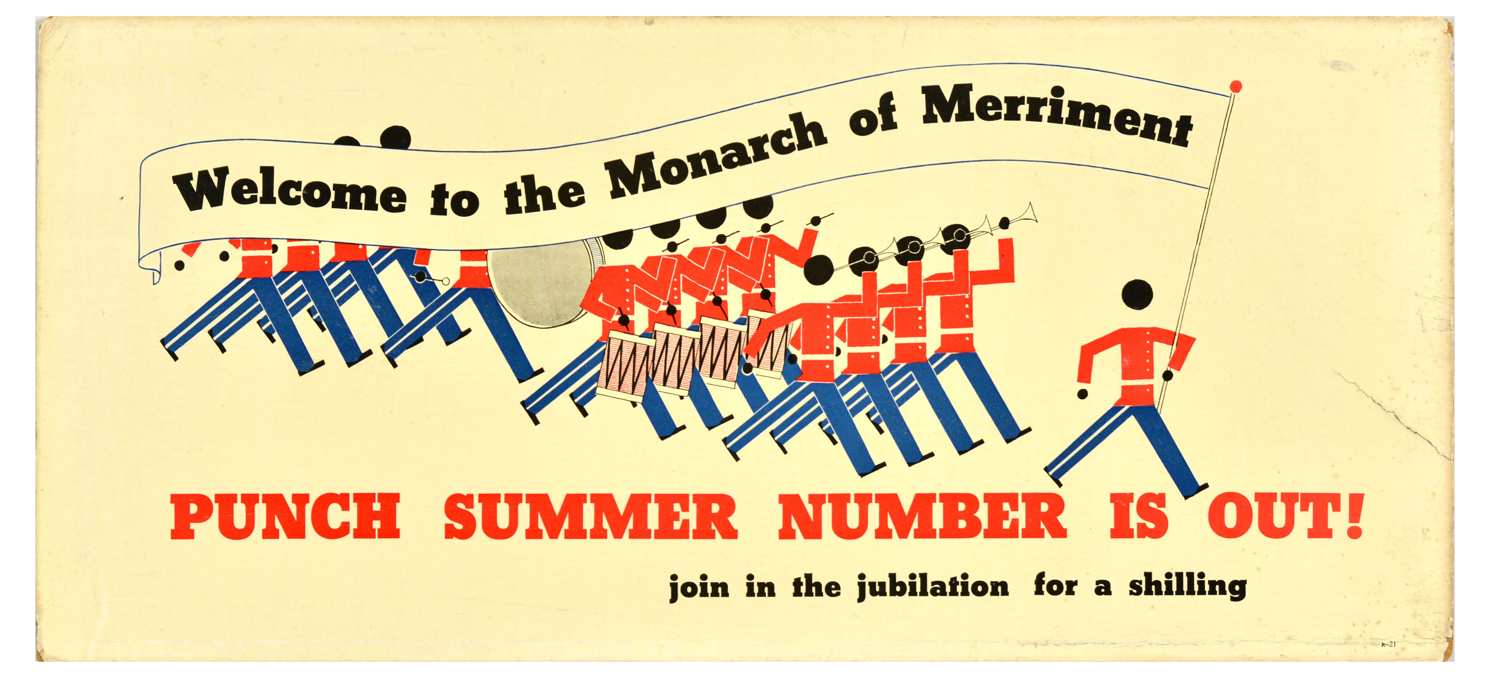 Advertising Poster Punch Magazine Marching Band Midcentury Modern