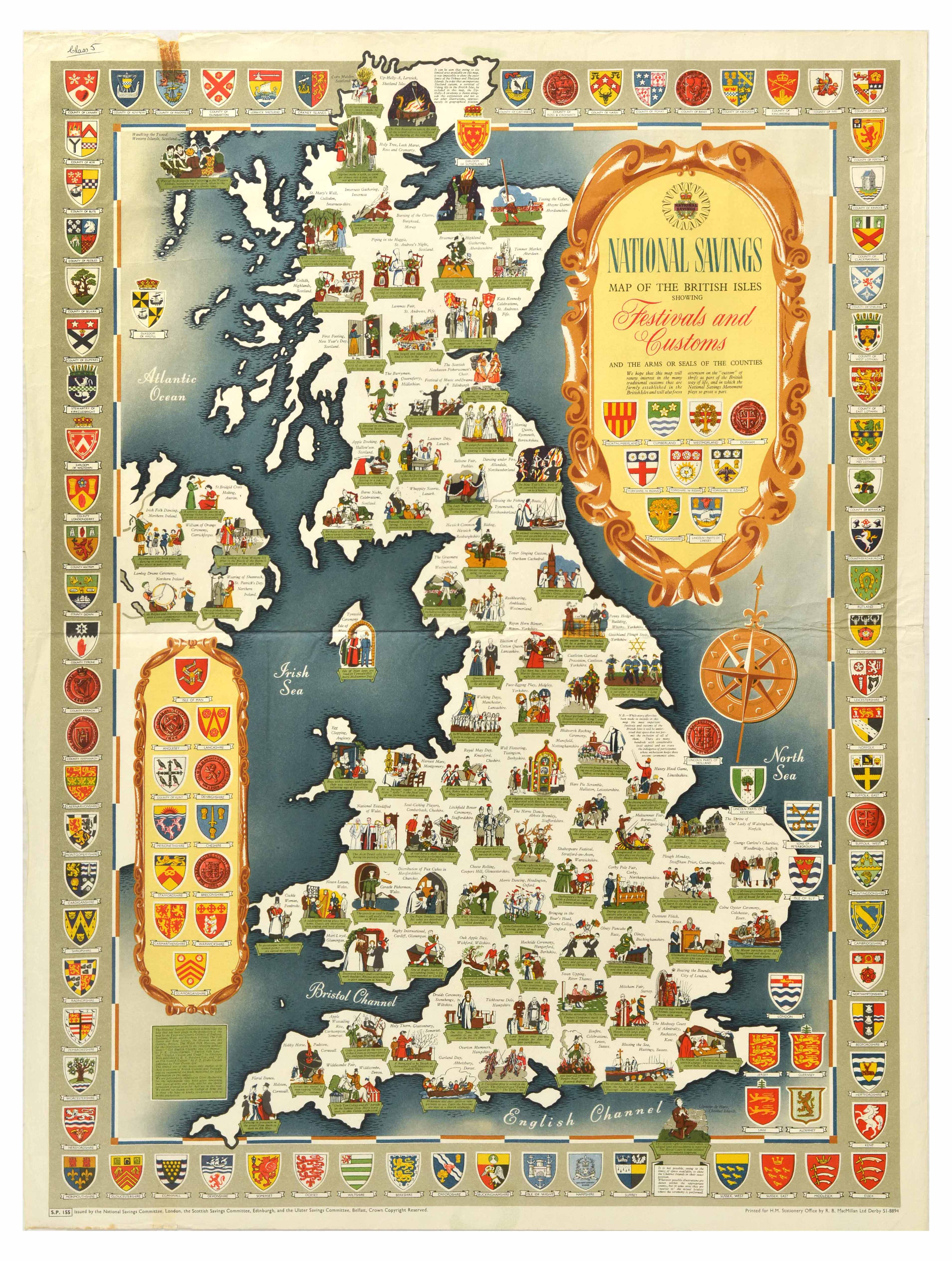 Advertising Poster National Savings British Isles Festivals and Customs