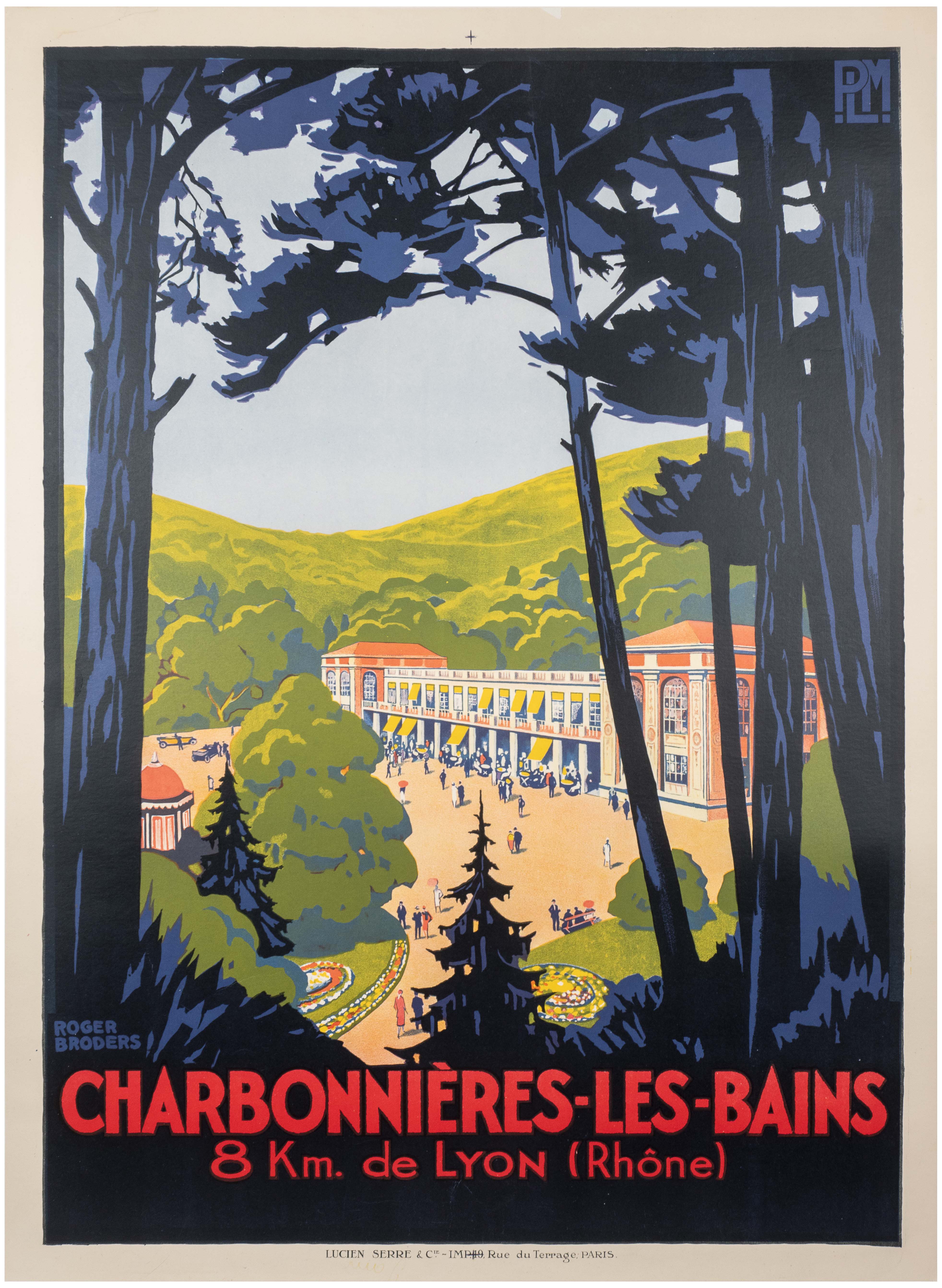 Travel Poster Charbonnieres Les Bains PLM Roger Broders