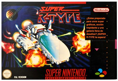 Advertising Poster Super R Type Super Nintendo Video Game Shooter Console. Original vintage 