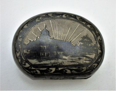 Серебряный кошелек с чернью, вторая половина 19 века. 
Российская Империя.