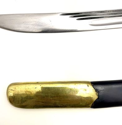 Шашка строевого начальствующего состава образца 1940 года. 
Сталь, кожа, латунь, дерево. 