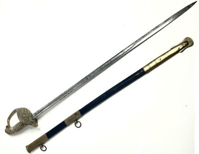 Сабля морская офицерская, Республика Аргентина. Конец 19 начало 20 века. 
Рукоять из дерева, 