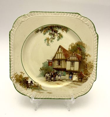 Тарелка "Сельский пейзаж". Burgess Wape England. 
Диаметр 20 см.