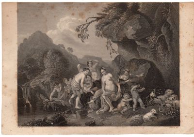 Гравюра 19 век. 
Alboth sc.W.E.C.Dietrich pinx. 
21,5 х 14 см.