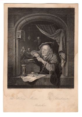 Гравюра 19 век. 
A.H.Payne sc.G.Dom pinx. 
21.5 х 14 см.