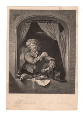Гравюра 19 век. 
D.S.Pound sc.The Dentist. 
21.5 х 14 см.