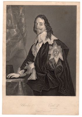 Гравюра 19 век. 
A.H.Payne sc.Charles 1st. 
21.5 х 14 см.