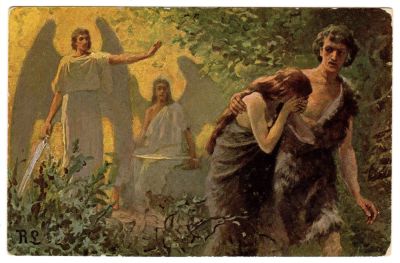 Открытка (на нем.) Священное писание. 
Картины из Ветхого завета по оригиналам известного 