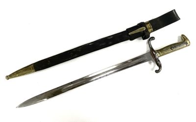Штык штатный М-71 к однозарядной винтовке Маузера, обр. 1871 г. Первая модель. Маркирован 