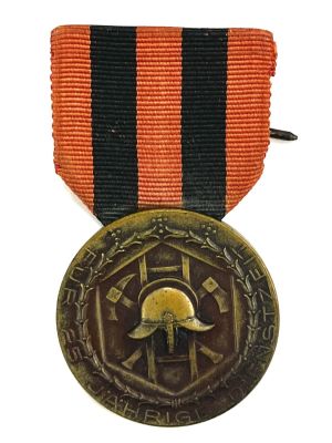 Германия. Вюрттемберг 1920-30 гг. Медаль за 25 лет службы пожарных. 
Учреждена в 1920 году, 
