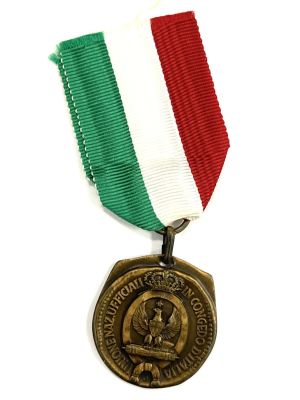 Италия. Сбор офицеров запаса в Риме 9 мая 1939 года. Богиня Минерва, в руке Виктория.