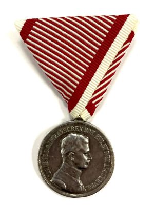 Серебряная медаль за храбрость императора Карла 1. 1916-1918 гг. Первая мировая война 