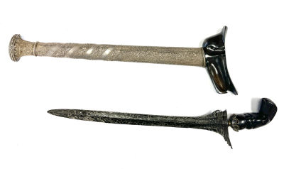 Кинжал (крис). Остров Ява (Индонезия), конец XIX - начало XX века. 
Клинок из многослойной 