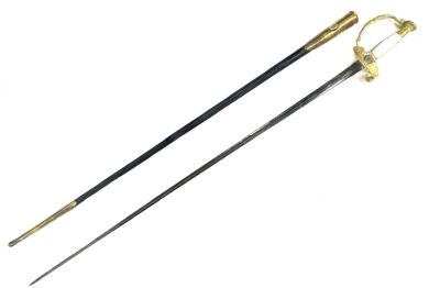 Шпага офицеров штаба французской армии, периода Реставрации, 1816-1830 гг. Сталь, латунь 