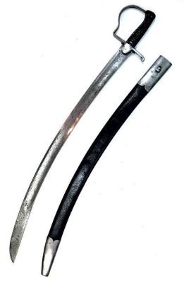 Вариант сабли горной артиллерии. 
Великобритания. 1896 г. 
Черен рукояти из чугуна, гарда 