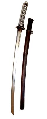 Син-гунто. Япония. Образец 1935 года. 
Сержантский меч в металлических ножнах с кожаным 